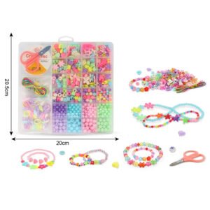 Jewelry Making Kit Charm Bracelet Necklace Present Alloy Beads Set DIY Toys for Children Bracelets Birthday Gifts for Girls