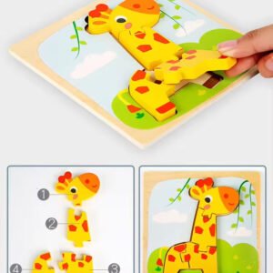 Ambulance Animal Fruit Hand-held Jigsaw Toys Creative Three-dimensional Jigsaw Toys 3d Puzzle Wooden