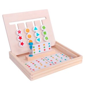 2 in 1 Magnetic Sliding Puzzle Digital Alphabet Toys for Children's Intelligence DIY Magnetic Tablet Drawing Board